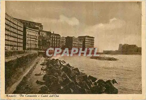 Cartes postales moderne Napoli Via Caracciolo e Castel dell'Ovo