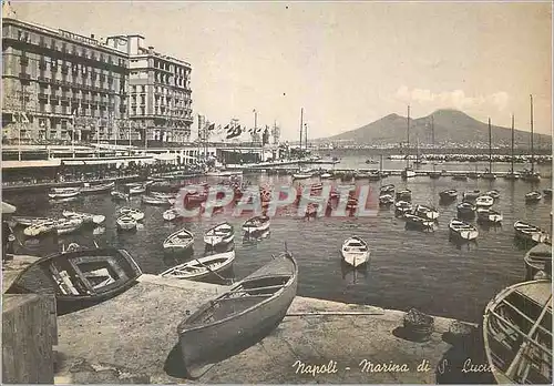 Moderne Karte Napoli Cote de Ste Lucie Bateaux