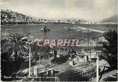 Moderne Karte Napoli Piazzale Mergellina e Panorama Tramway