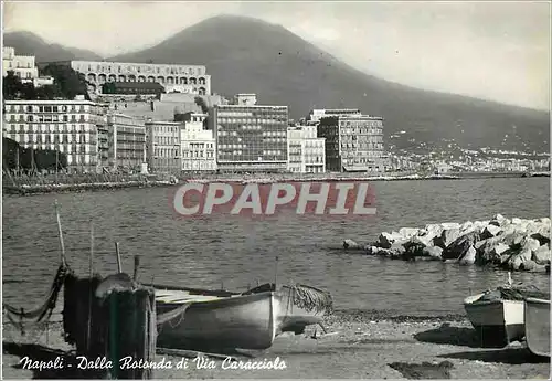 Moderne Karte Napoli Vue de la Rotonde de Rue Caracciolo