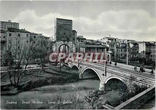 Moderne Karte Padova Ponte Molino Torre g Galilei