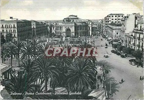 Cartes postales moderne Palermo La Place Castelnuovo Politeama