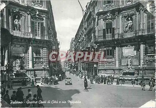 Cartes postales moderne Palermo Les Quattro et Via Maqueda