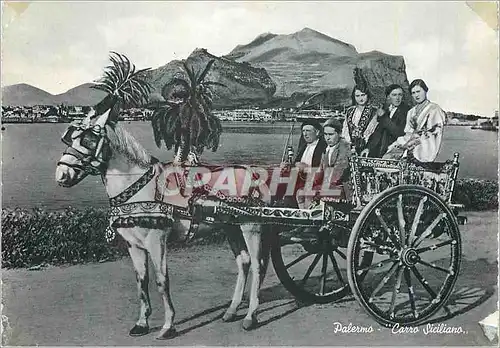 Cartes postales moderne Palermo Char Sicilien Caleche Cheval