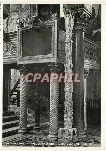 Cartes postales moderne Palerme Chapelle Palatine Le Candelabre (XIIe Siecle)