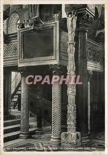 Moderne Karte Palermo Chapelle Palatine Le Candelabre (XIIe Siecle)