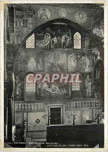 Cartes postales moderne Palermo Chapelle Palatine Detail du Choeur (XIIe Siecle)