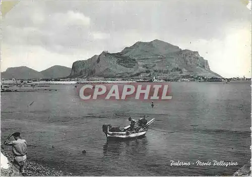 Moderne Karte Palermo Le Mont Pellegrino Bateau