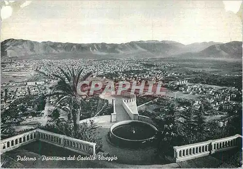 Moderne Karte Palermo Panorama de la Chateau Utveggio