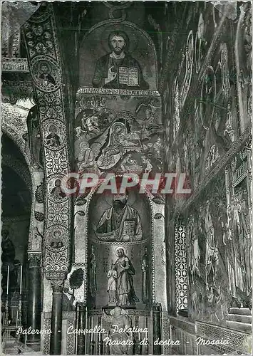 Cartes postales moderne Palermo Palatine Chapel Right Side Nave Mosaics
