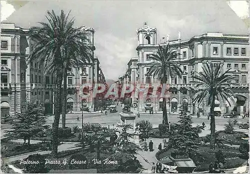 Cartes postales moderne Palermo La Place G Cesare La Rue Roma