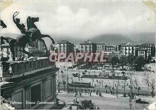 Cartes postales moderne Palermo La Place Castelnuovo Rue Dante