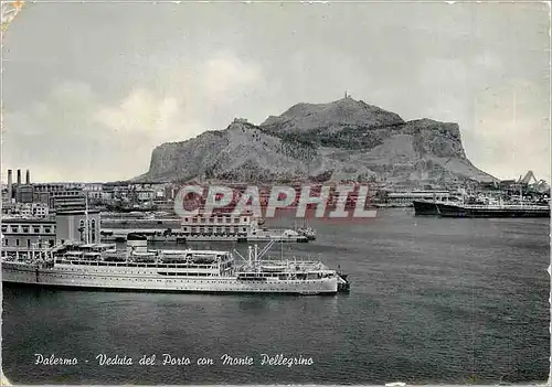 Cartes postales moderne Palermo La Vue du Port avec le Mont Pellegrino Baetaux
