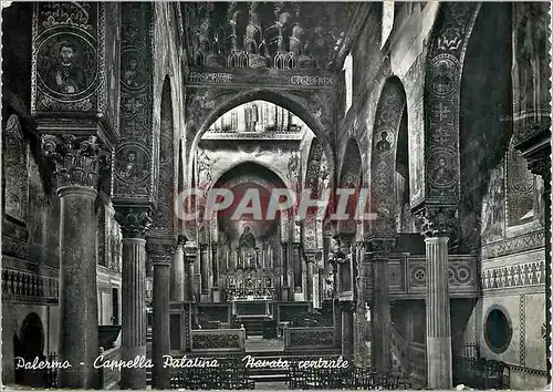 Moderne Karte Palermo Chapelle Palatine Nef Centrale