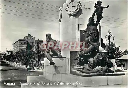 Moderne Karte Piacenza Monumento al Pontiere d'Italia (Particolare)