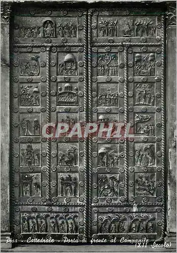 Cartes postales moderne Pisa Cathedrale Porte en face du Clocher (XIIe Siecle)