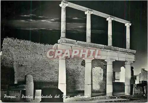 Cartes postales moderne Pompei Forum Portique Occidental Nocturne