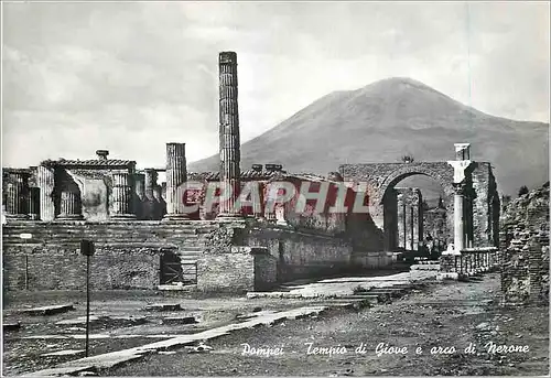 Moderne Karte Pompei Temple de Jupiter et Arc de Neron