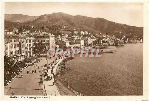 Moderne Karte Rapallo La Passeggiata a Mare