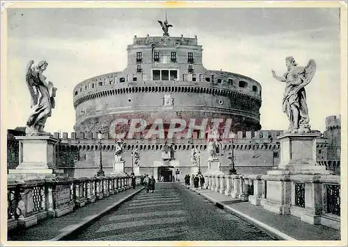Moderne Karte Roma Pont et Chateau Saint Ange