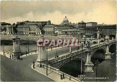 Moderne Karte Roma Pont Victor Emmanuel II