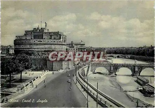 Moderne Karte Roma Le Pont et Chateau Saint Ange