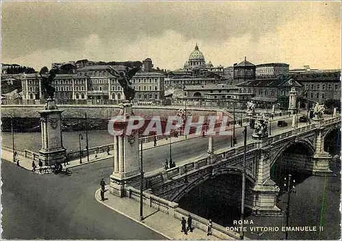 Moderne Karte Roma Pont Victor Emmanuel II