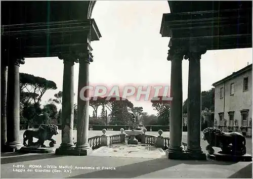 Moderne Karte Roma (Villa Medici) Accademia di Francia Loggia del Giardino (Sec XV)