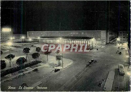 Cartes postales moderne Roma La Gare (de Nuit)