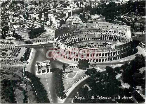 Moderne Karte Roma Il Colosseo dall'Aereo