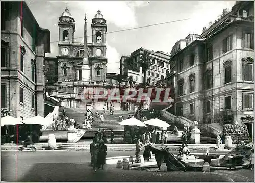 Moderne Karte Roma Place d'Espagne et Trinite del Monti