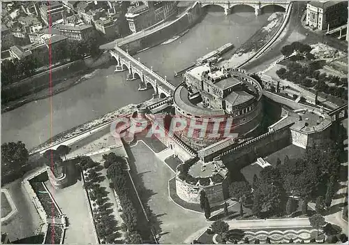 Moderne Karte Roma Chateau Saint Ange et Tevere