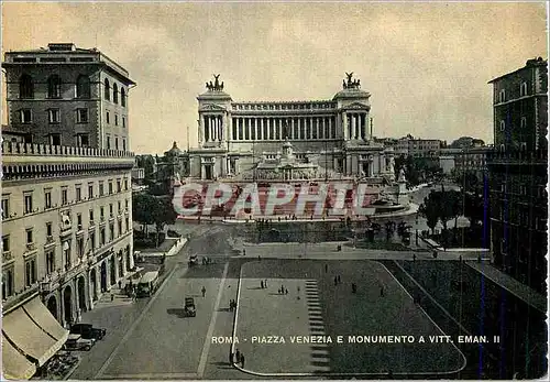 Moderne Karte Roma Place Venezia et Monument a Victor Emmanuel II