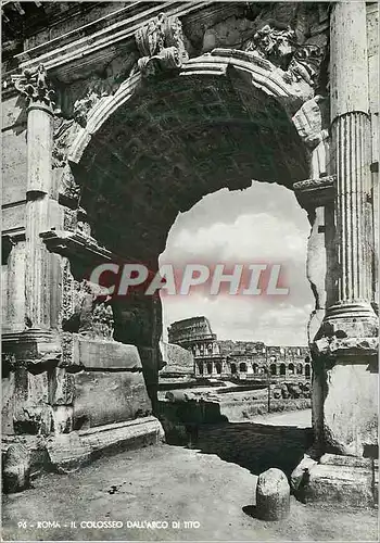Moderne Karte Roma Il Colosseo Dall'Arco di Tito
