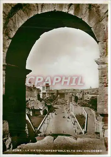 Cartes postales moderne Roma La Via Dell'Impero Dall'Alto del Colosseo