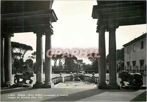 Moderne Karte Roma (Villa Medici) Accademia di Francia Loggia del Giardino (Sec XV)