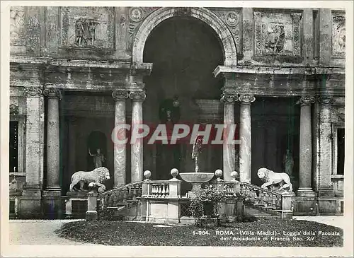 Moderne Karte Roma (Villa Medici) Loggia della Facciata dell'Accademia di Francia Sec XV