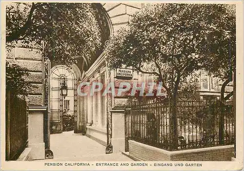 Cartes postales moderne Roma Pensione California Via Aurora Entrance and Garden Eingang und Garten