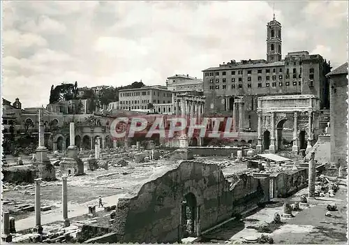 Moderne Karte Roma Foro Romano Arco di Settimio Severo e Tempio di Saturno