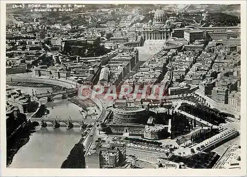 Cartes postales moderne Roma Basilica di S Pietro a Mausoleo di Adriano