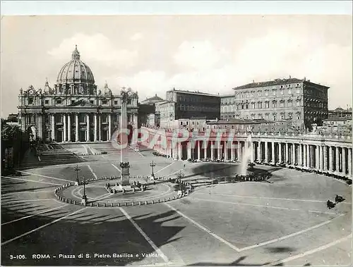 Cartes postales moderne Roma Plazza di S Pietro Basilica e Vaticano