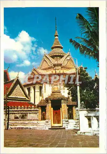 Moderne Karte Bangkok Thailand Scene of Wat Po the Most Extensive Temple