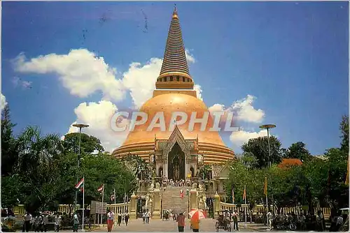 Moderne Karte The Highest Chedee in Nakorn Pathom near Bangkok Thailand