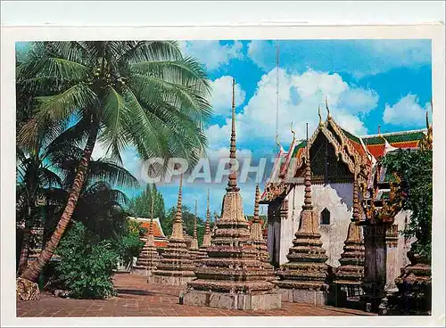 Cartes postales moderne A View in Profile of Wat Po a Name of Wat Phra Chetup Oldest and Largest Temple in Thailand