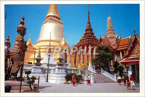 Moderne Karte Inside of the Emerald Buddha Temple Bangkok
