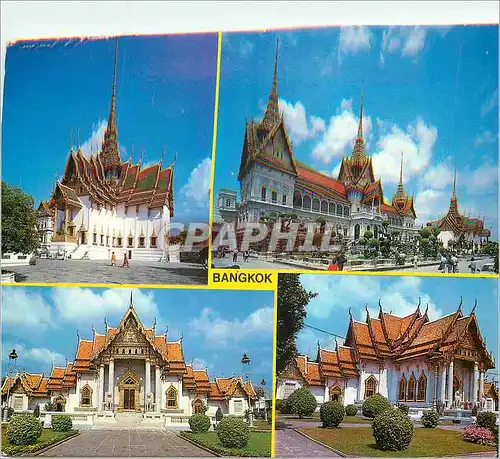 Cartes postales moderne Bangkok Dusit Mohaprasat Palace Chakri Palace Benjama Bopit Temple