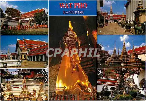 Moderne Karte Bangkok Thailand Wat Pho Temple of the Reclining Buddha