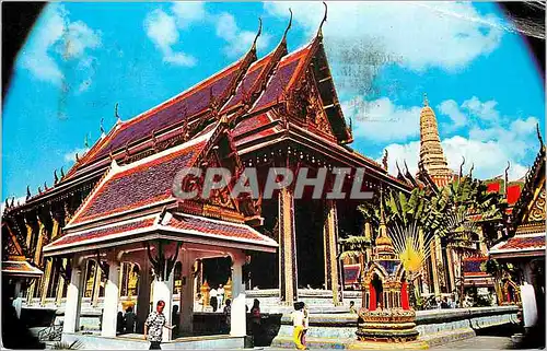 Moderne Karte Bangkok a Part of Wat Phra Keo Tourists know as Temple of Emerald Budha