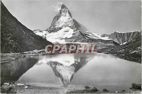 Cartes postales moderne Suisse Switzerland Environs de Zermatt le Cervia (1505m) et le Lac de Riffel Das Matterhorn (450