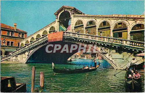 Moderne Karte Venise Pont de Rialto Bateaux